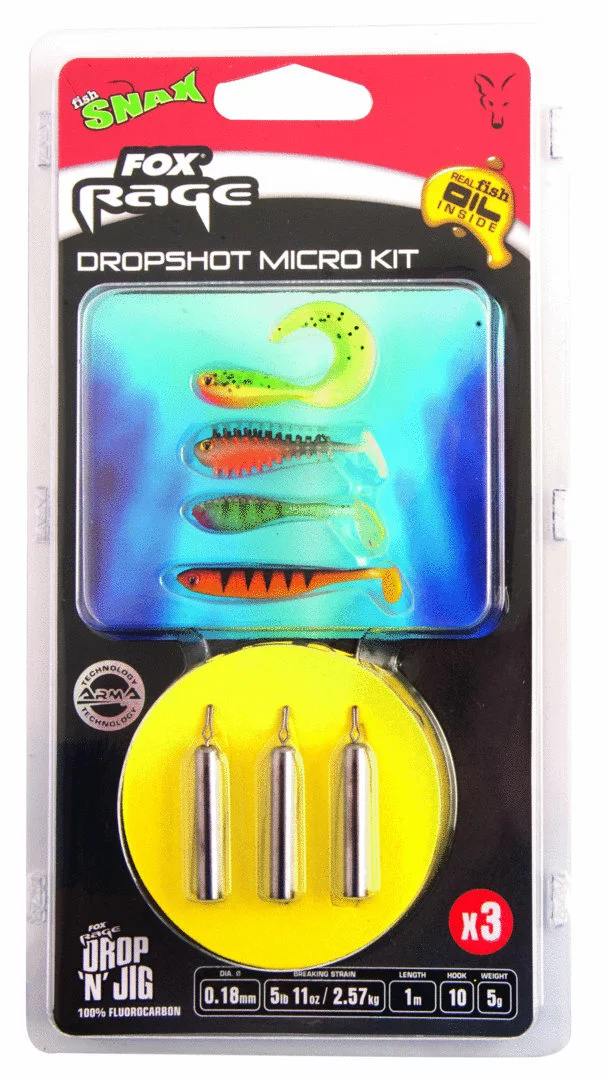 Fox Rage Dropshot Micro Kit Ready Rigs 3 Fox Rage Dropshot Micro Kit Ready Rigs