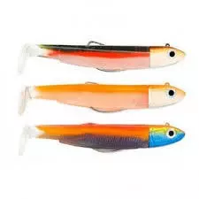 Black Minnow No 3 120 Mm Maxi Combo Of Shore 25 G Candy Green - Fluo Orange - Sunrise