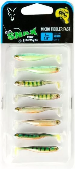 Fox Rage Micro Tiddler Fast Mixed Colour Pack (8 Stuks)