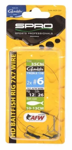 Spro HD Baitfish Rig 7 X 7 Wire 2 X #4 (doodaas)