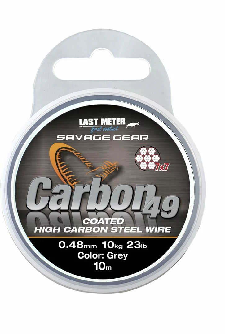 Savage Gear Coated High Carbon 49 Steel Wire (staaldraad) 0.70 Mm 3 Savage Gear Coated High Carbon 49 Steel Wire (staaldraad) 0.70 Mm