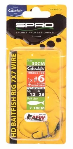 Spro HD Baitfish Rig 7 X 7 Wire 1 X #2 + Sliding Single Hook (doodaas)