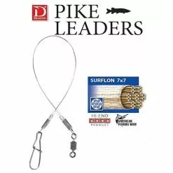 DRAGON SURFLON PIKE LEADERS 12 KG Stalen Onderlijn 40 Cm