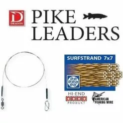 DRAGON SURSTRAND PIKE LEADERS 6 KG Stalen Onderlijn 20 Cm